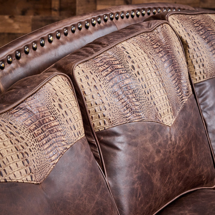 Hornback Curved Leather Sectional