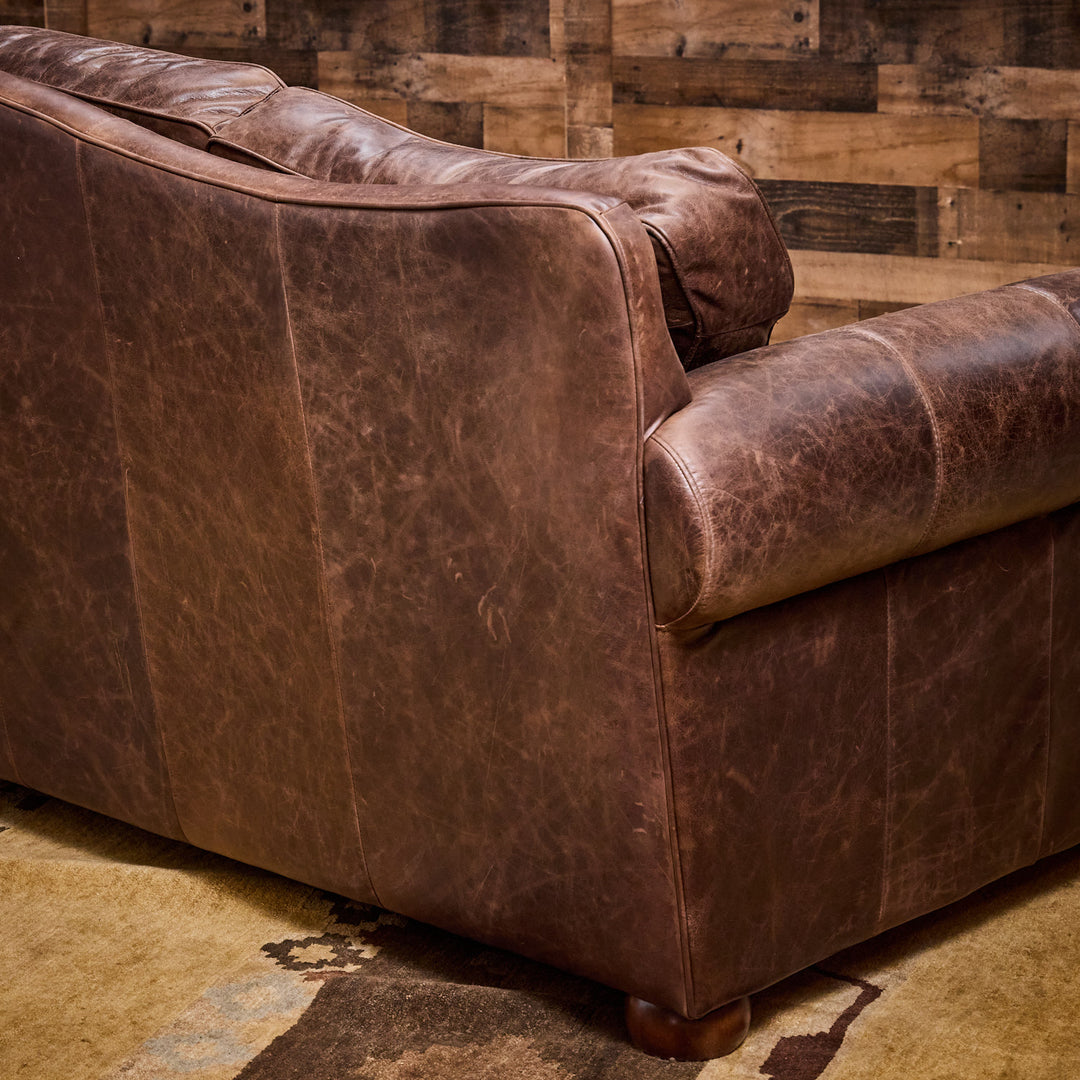 Hornback Curved Leather Sectional