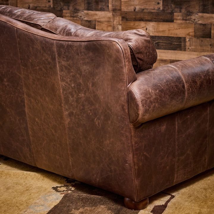 Hornback Curved Leather Sectional