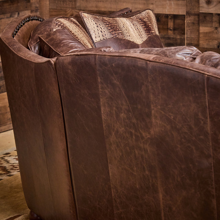 Hornback Curved Leather Sectional