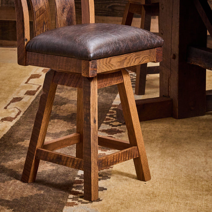 Settler's Reclaimed Wood Swivel Counter Stool