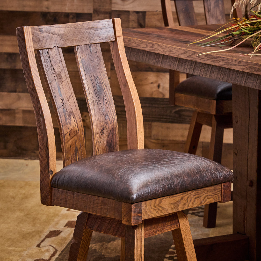 Settler's Reclaimed Wood Swivel Counter Stool – Hat Creek Interiors