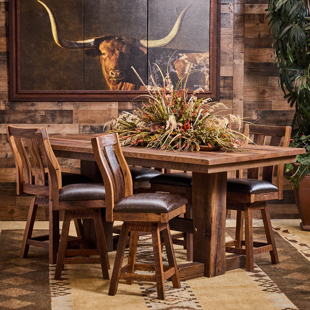 Settler's Reclaimed Wood Swivel Counter Stool – Hat Creek Interiors