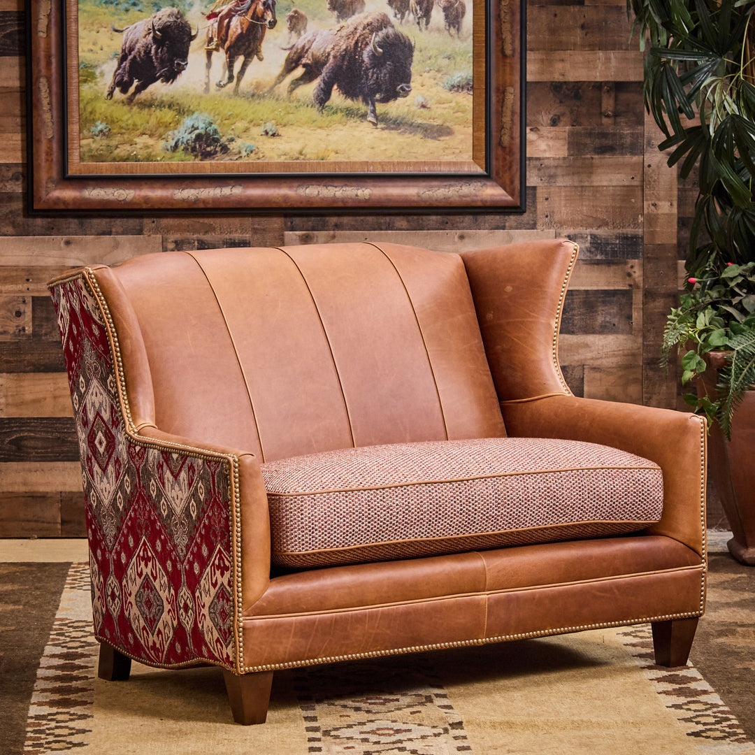 Roaring Springs Western Leather Loveseat