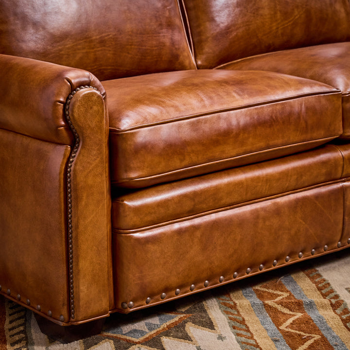 Mount Vernon Western Leather Sofa