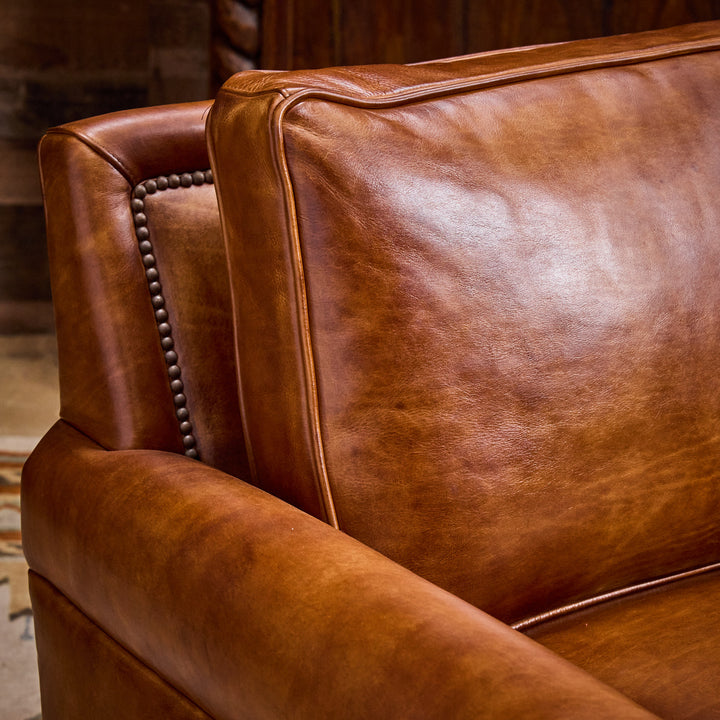 Mount Vernon Western Leather Sofa