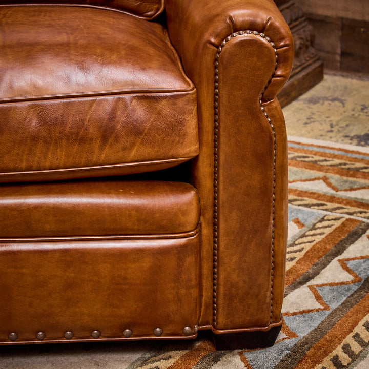 Mount Vernon Western Leather Sofa