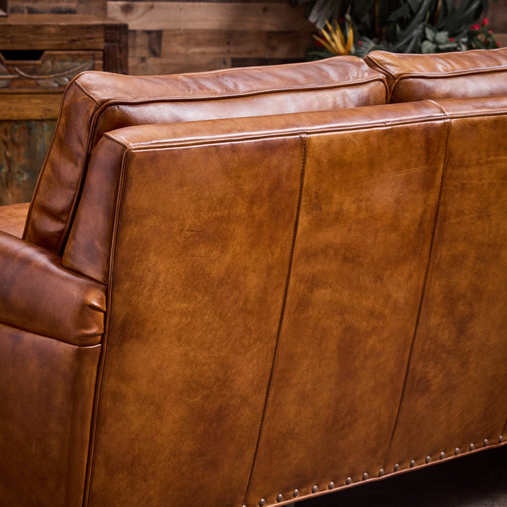 Mount Vernon Western Leather Sofa