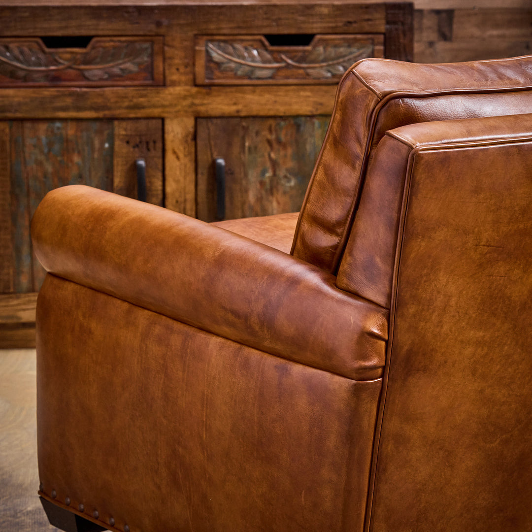 Mount Vernon Western Leather Sofa