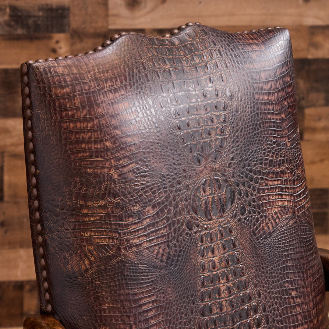 Western Croc Leather Office Chair Collection