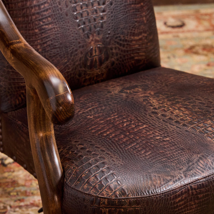 Western Croc Leather Office Chair Collection