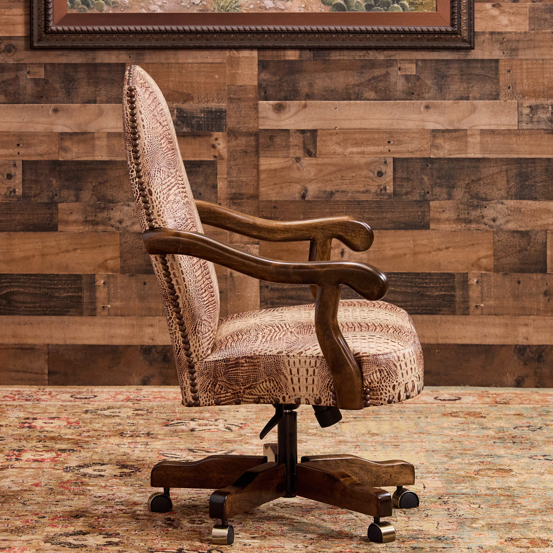 Western Croc Leather Office Chair Collection