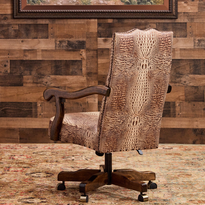 Western Croc Leather Office Chair Collection