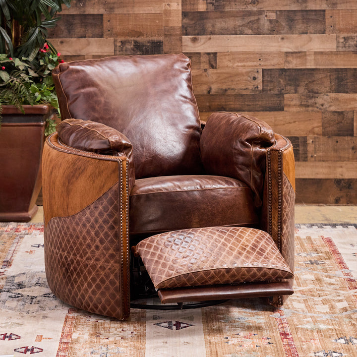 Chisholm Leather Snug Swivel Recliner