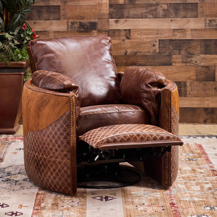 Chisholm Leather Snug Swivel Recliner