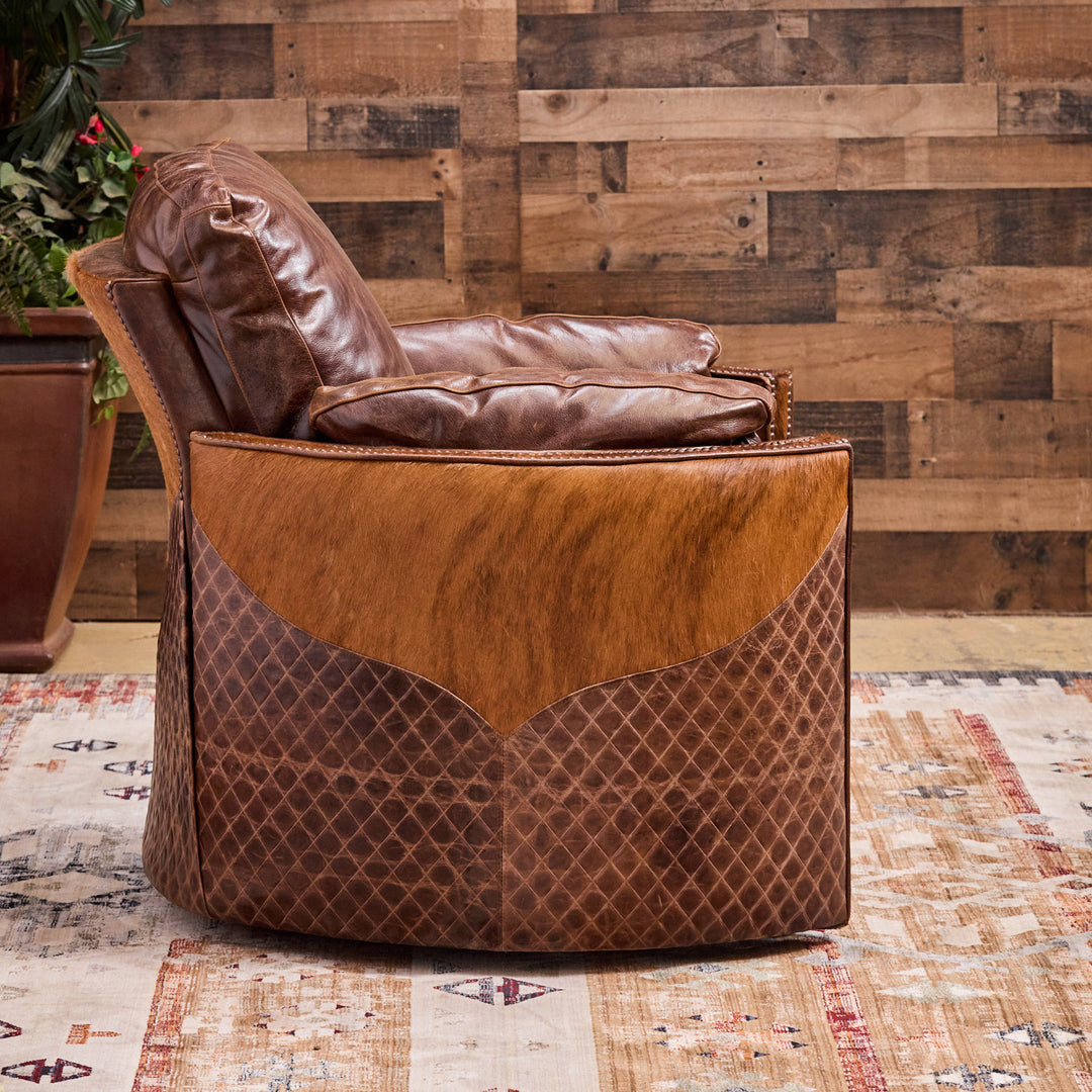 Chisholm Leather Snug Swivel Recliner