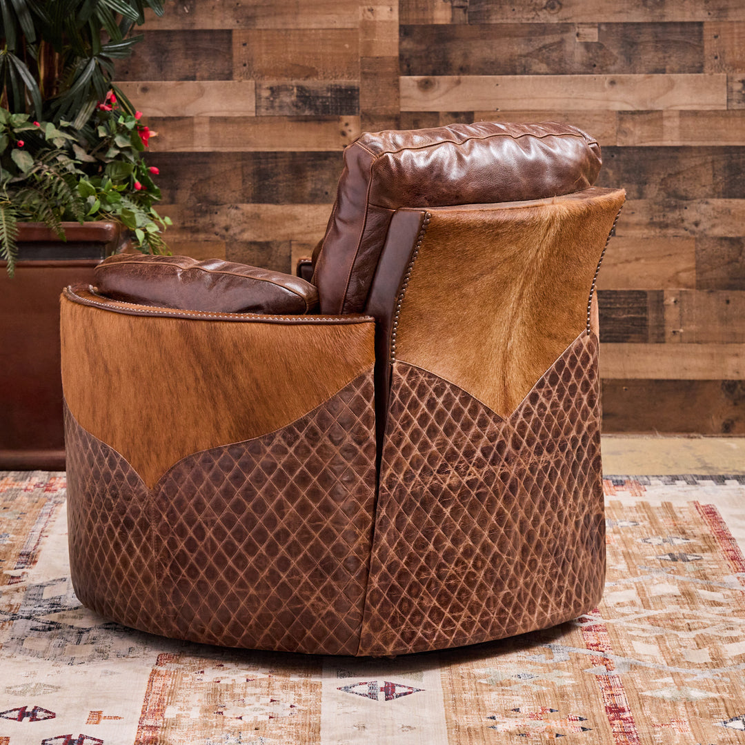 Chisholm Leather Snug Swivel Recliner