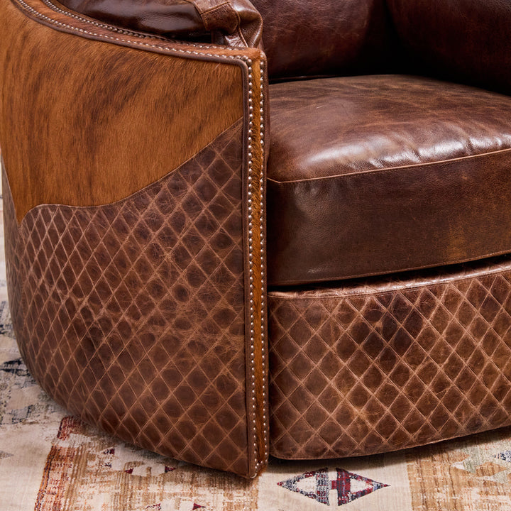 Chisholm Leather Snug Swivel Recliner
