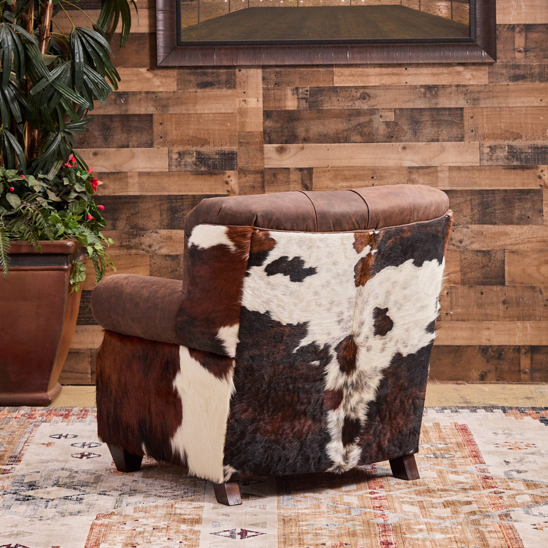 Hidalgo Leather Cowhide Chair & Ottoman