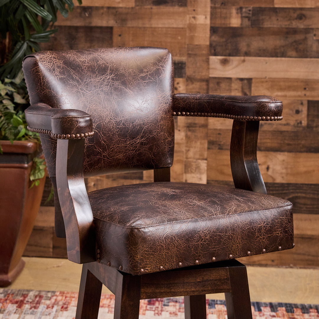 Sedona Western Leather Bar Stool