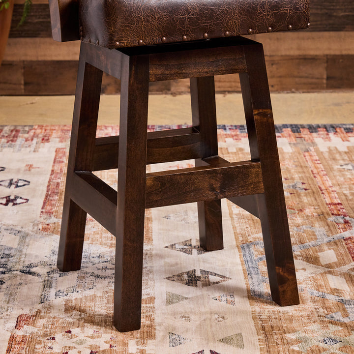 Sedona Western Leather Bar Stool