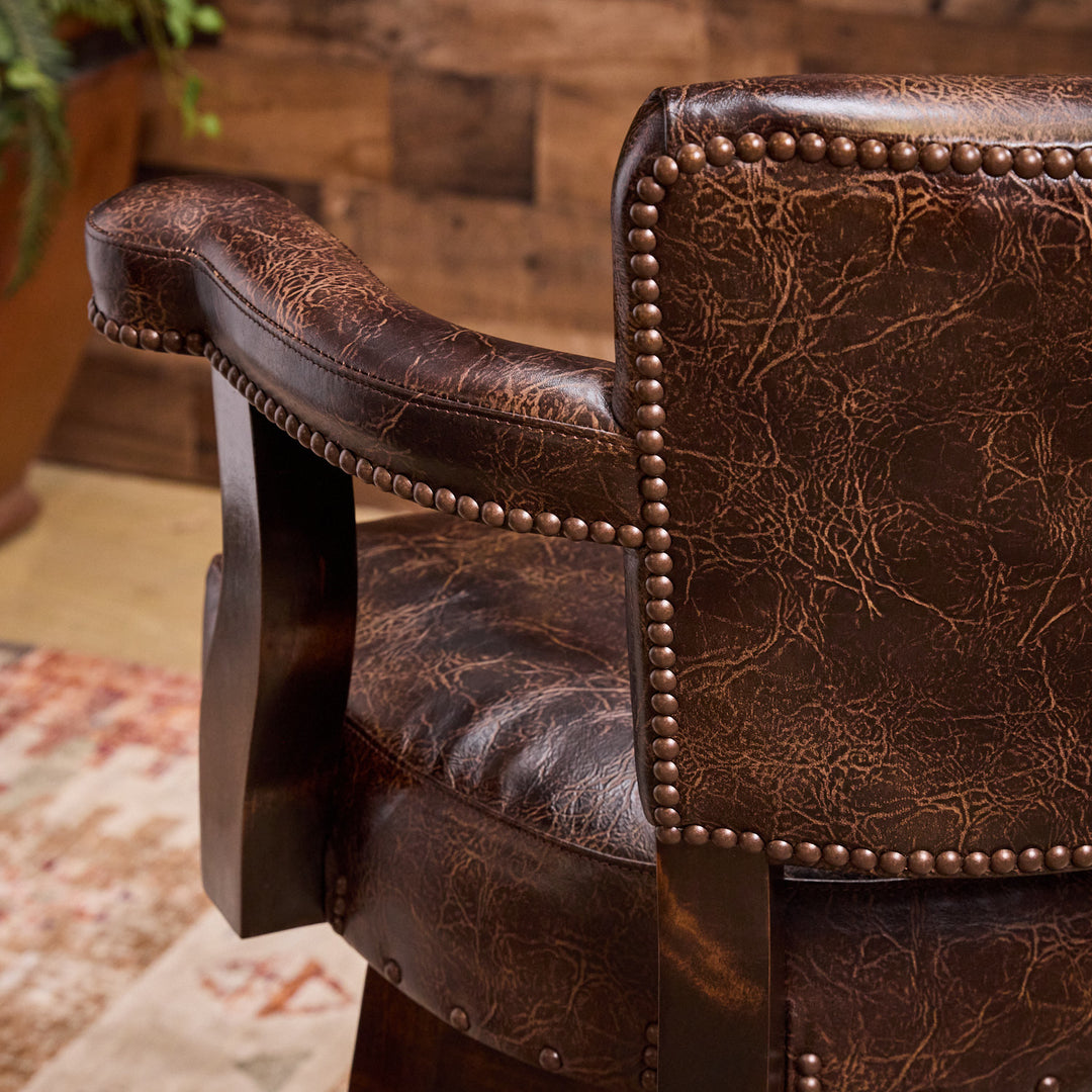 Sedona Western Leather Bar Stool