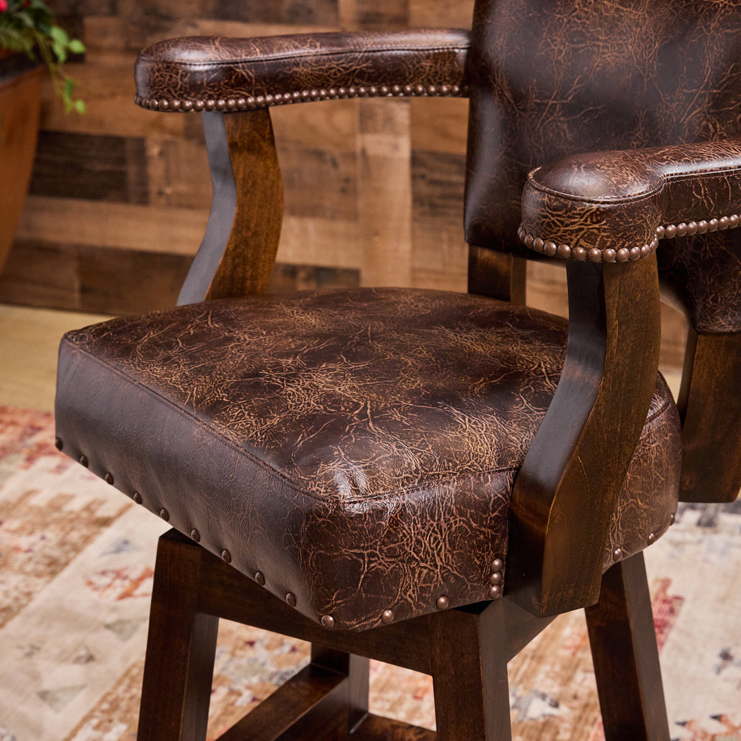 Sedona Western Leather Bar Stool