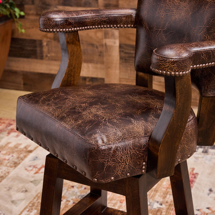 Sedona Western Leather Bar Stool
