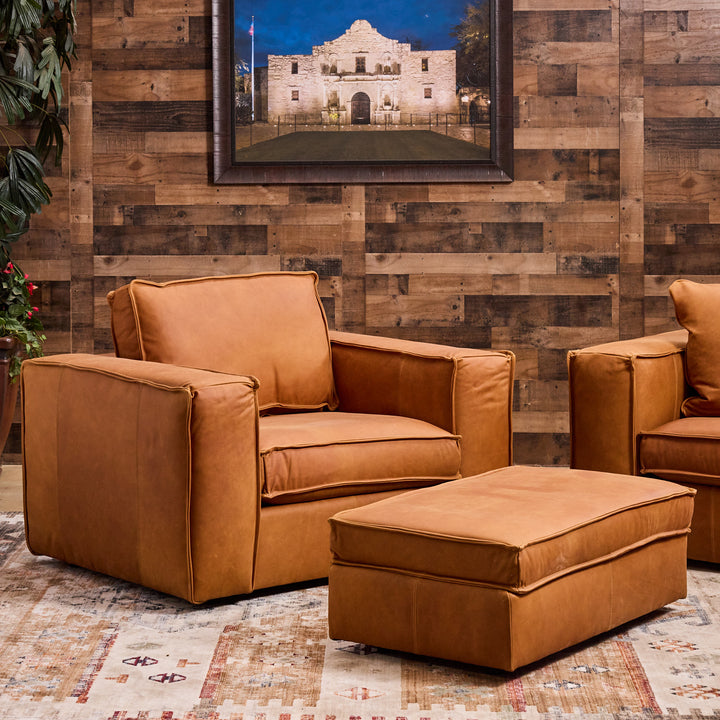 Conchita Leather Chair & Ottoman