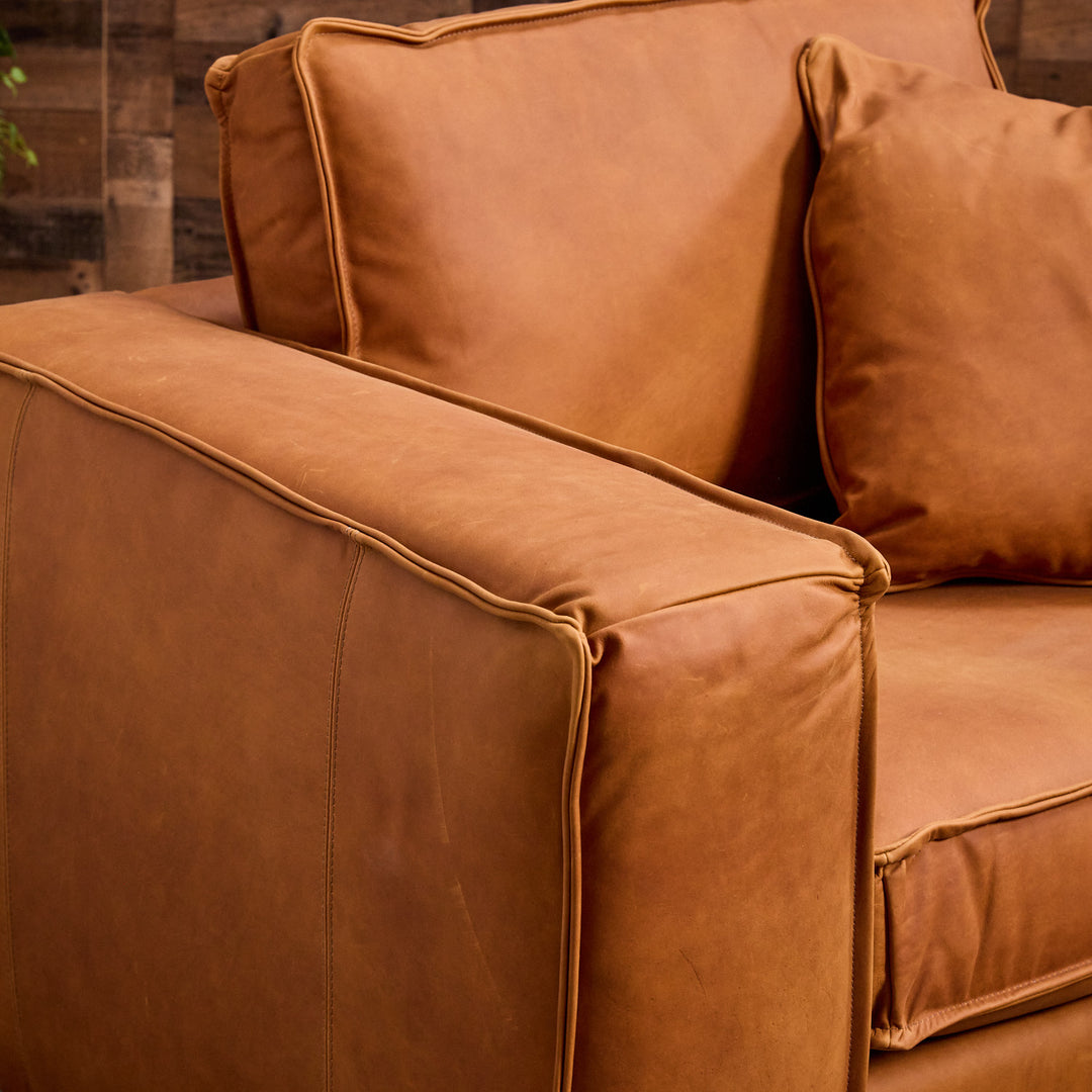 Conchita Leather Chair & Ottoman