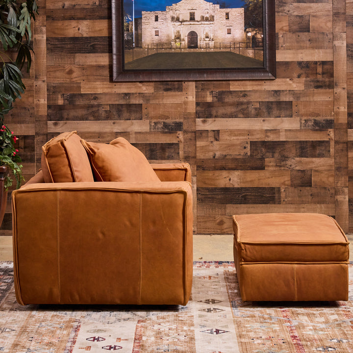 Conchita Leather Chair & Ottoman