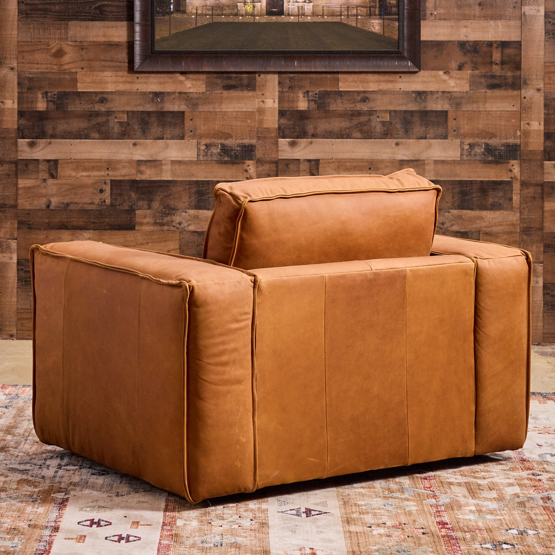 Conchita Leather Chair & Ottoman