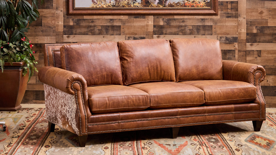 Cedar Park Cowhide Leather Sofa