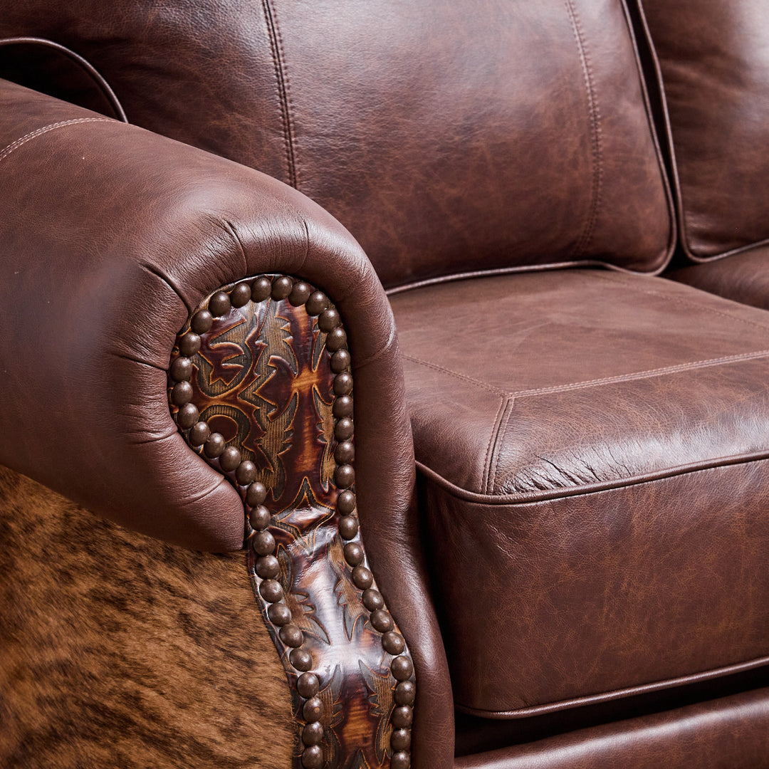 Katy Leather Reclining Loveseat