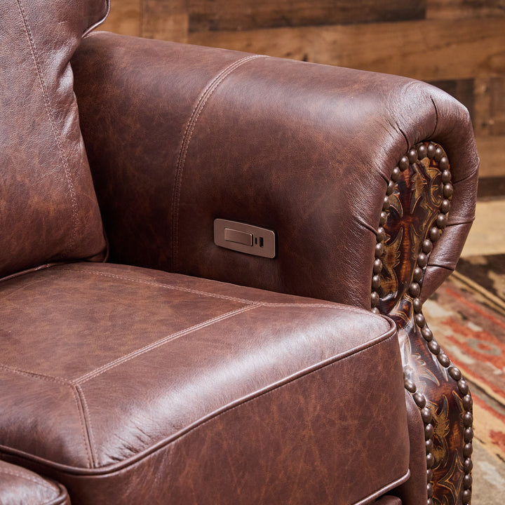 Katy Leather Reclining Loveseat