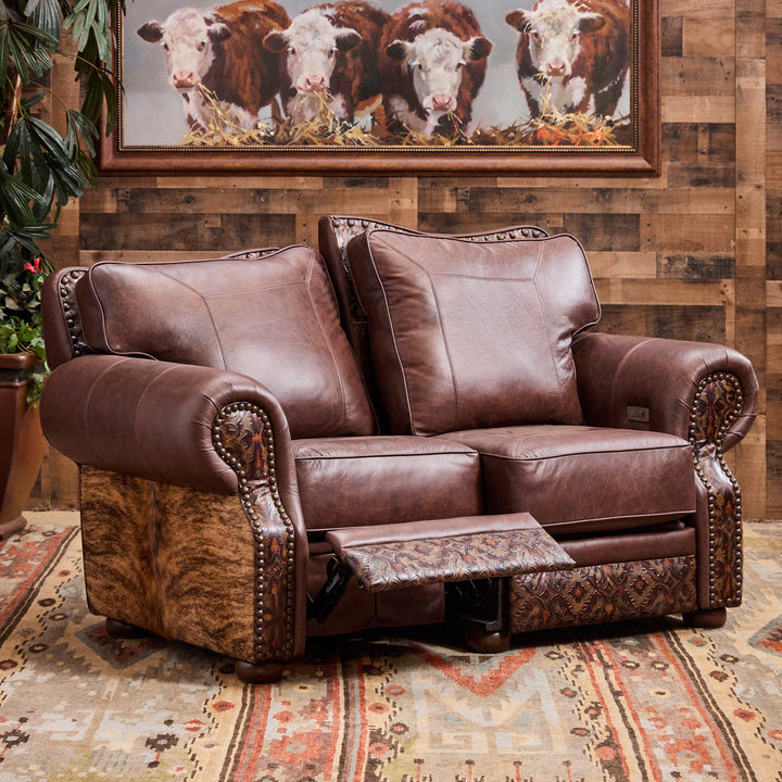 Katy Leather Reclining Loveseat