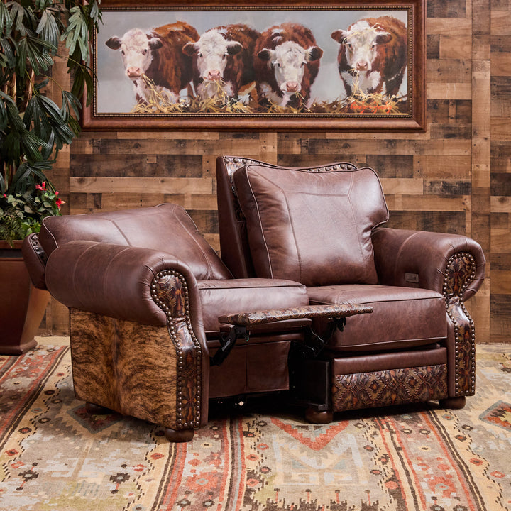 Katy Leather Reclining Loveseat