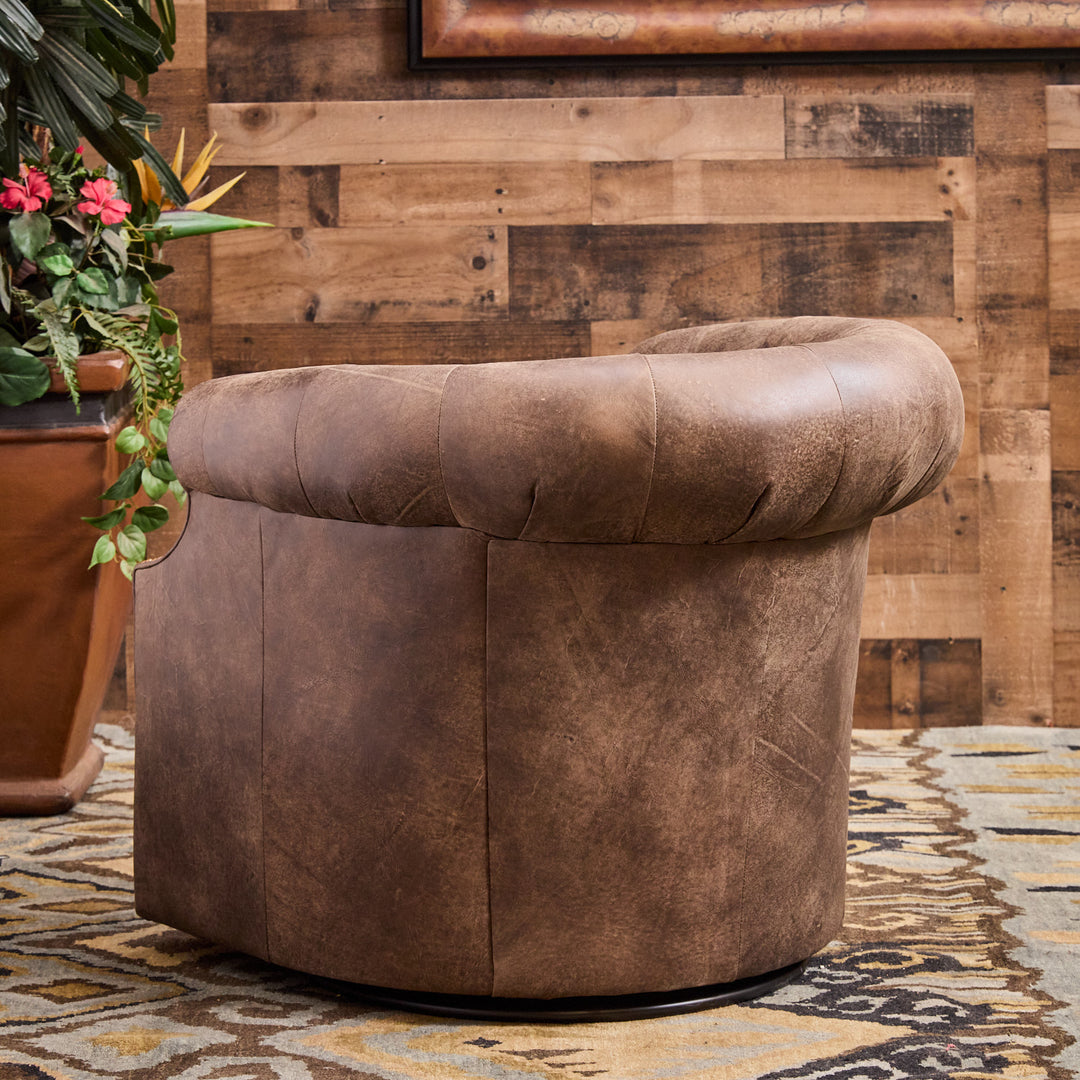 Timbercreek Leather Swivel Thinking Chair