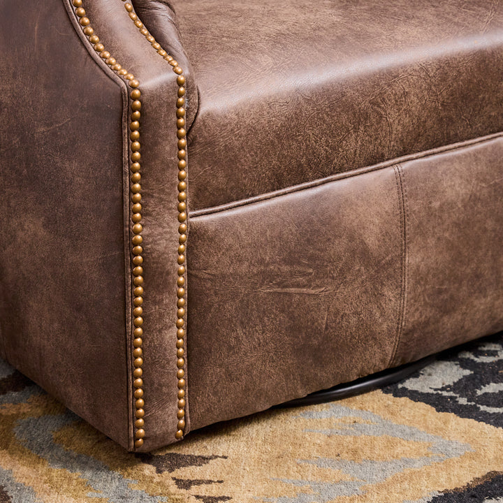 Timbercreek Leather Swivel Thinking Chair