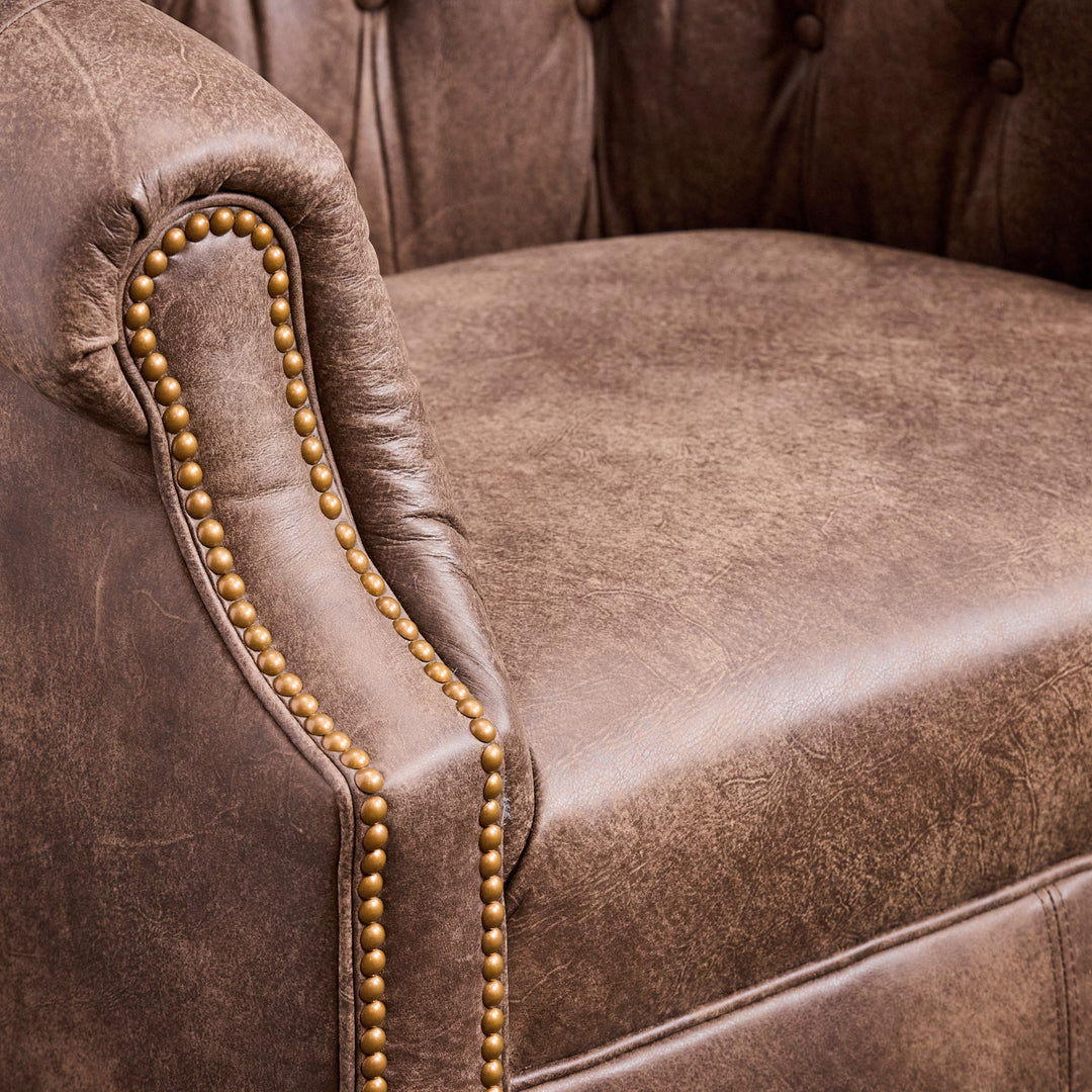 Timbercreek Leather Swivel Thinking Chair