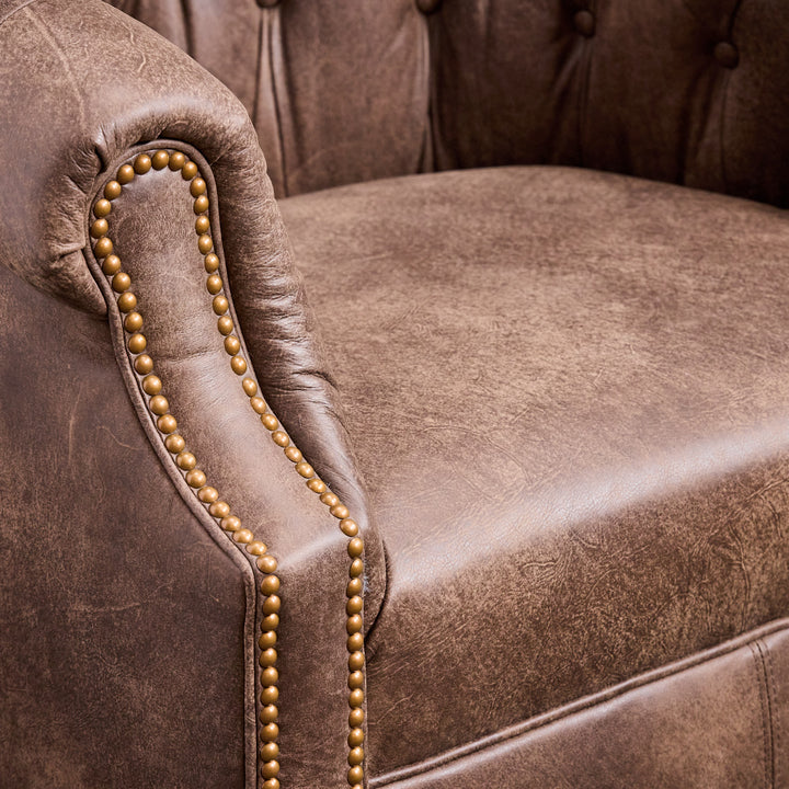 Timbercreek Leather Swivel Thinking Chair