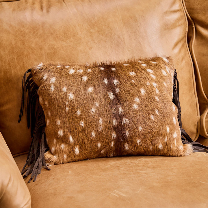 Axis Kidney Pillow with Fringe