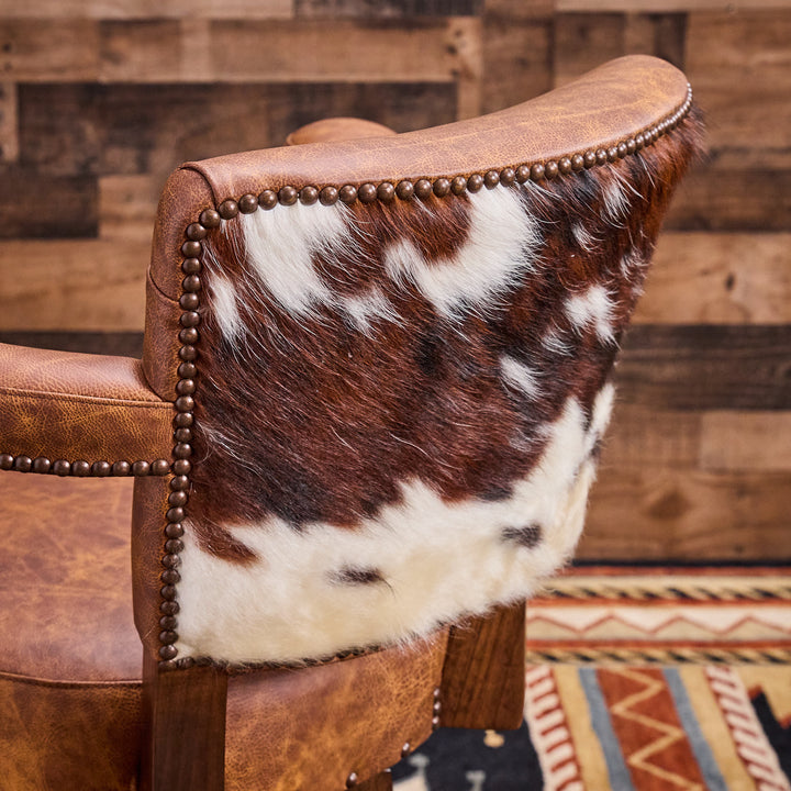 Paint Rock Western Cowhide Bar Stool