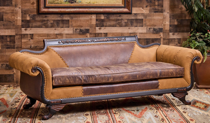 Duncan Phyfe Open Range Leather Sofa