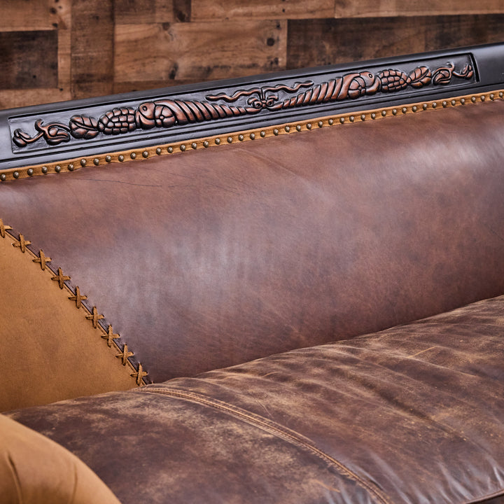 Duncan Phyfe Open Range Leather Sofa
