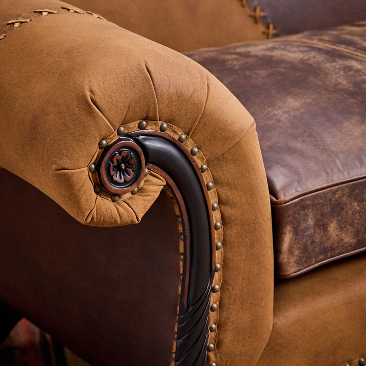 Duncan Phyfe Open Range Leather Sofa