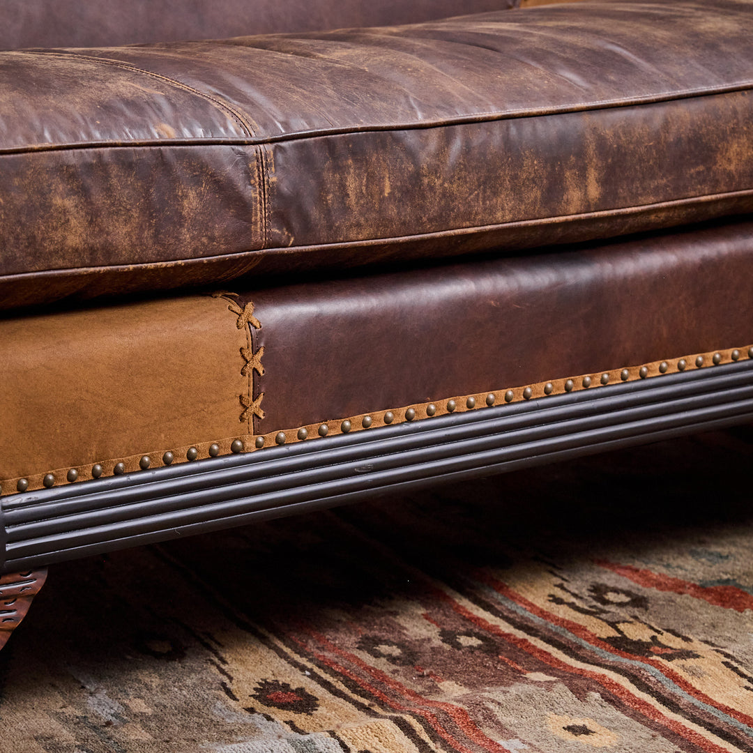 Duncan Phyfe Open Range Leather Sofa
