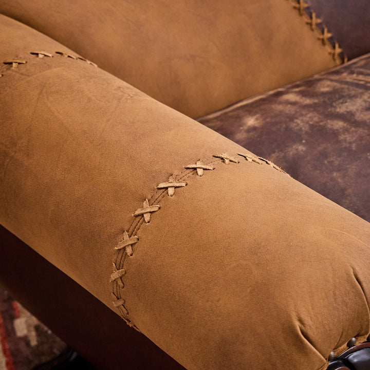 Duncan Phyfe Open Range Leather Sofa