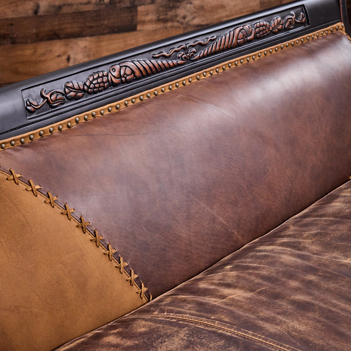 Duncan Phyfe Open Range Leather Sofa
