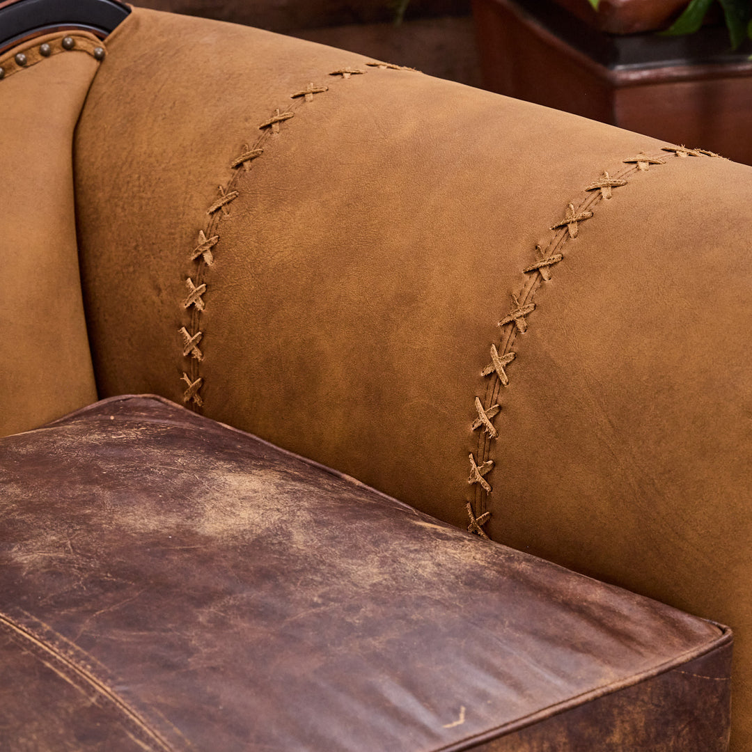 Duncan Phyfe Open Range Leather Sofa